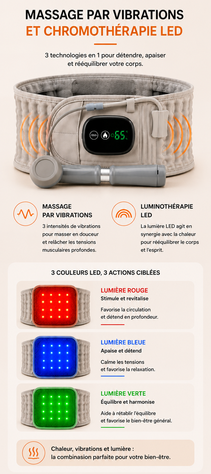 ceinture lombaire chauffante | Sans fil - InfraRelax