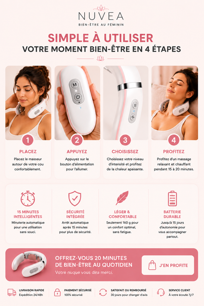 Masseur Cervical Chauffant EMS Nouvelle Génération — Nuvea™