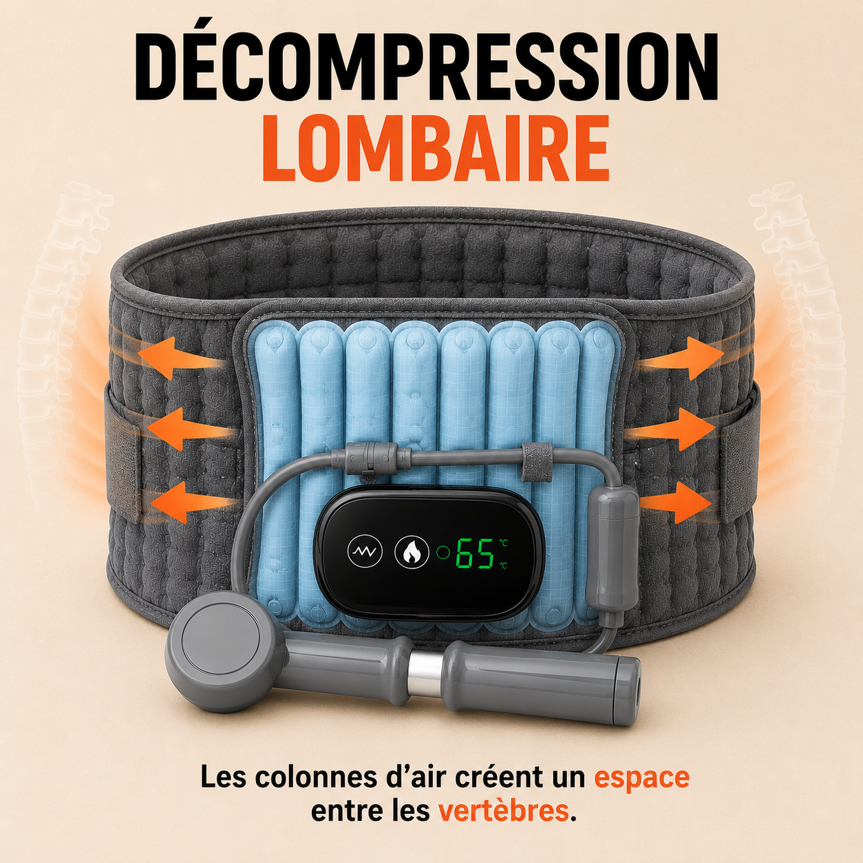 ceinture lombaire chauffante compfression lombaire