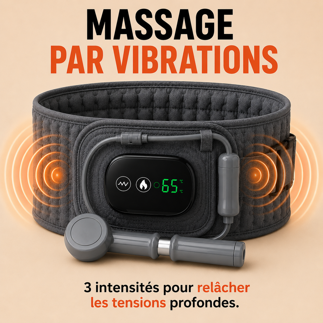 ceinture lombaire chauffante massage par vibrations