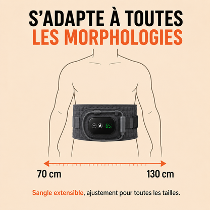 ceinture lombaire chauffante taille adaptable