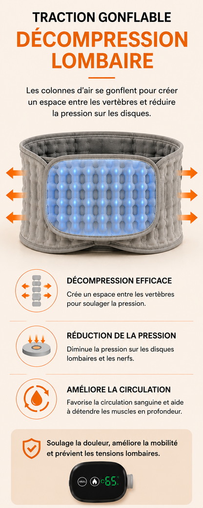 ceinture lombaire chauffante | Sans fil - InfraRelax