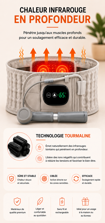 ceinture lombaire chauffante | Sans fil - InfraRelax