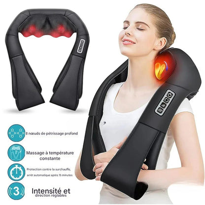 Masseur Cervical Shiatsu Chauffant – Massage Profond Cou & Epaules